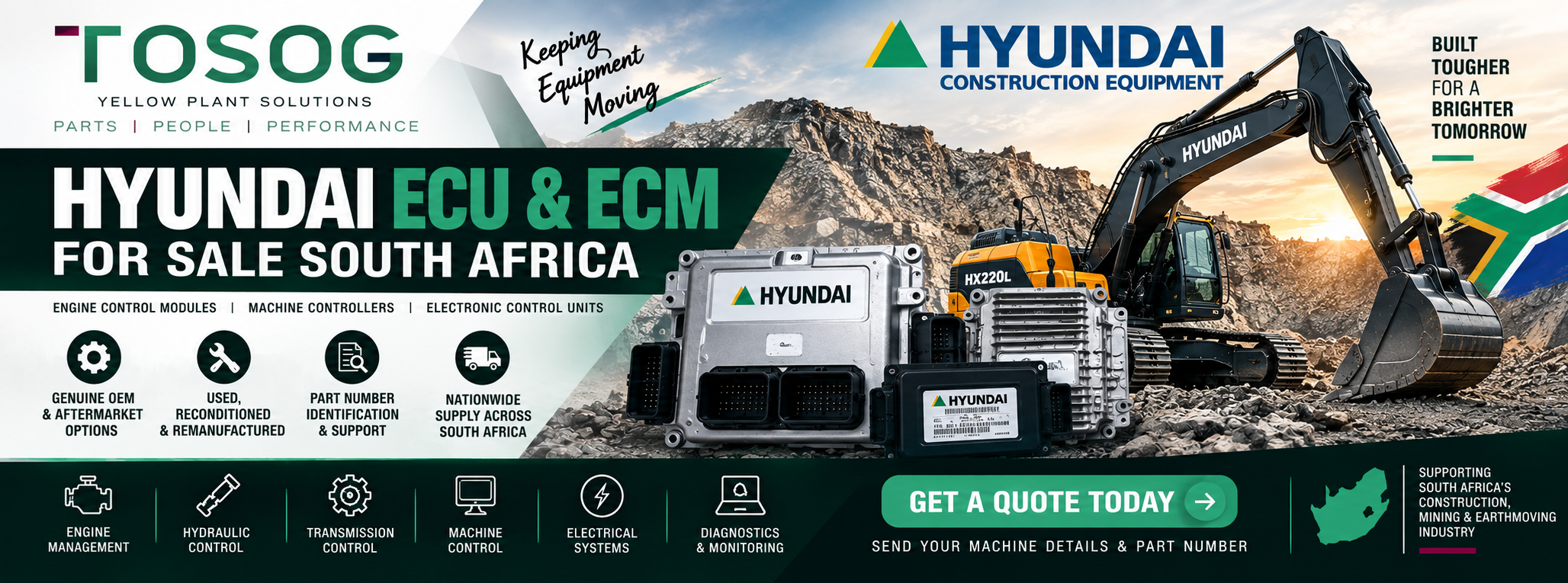 Hyundai ECU ECM electronic control module for excavator – TOSOG South Africa