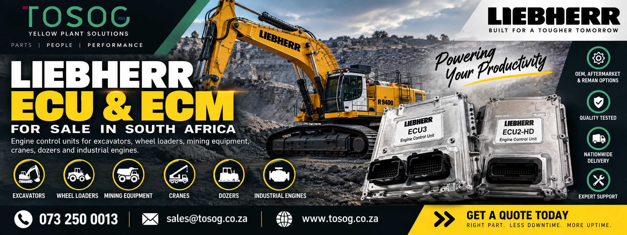 Liebherr ECU ECM engine control unit for heavy equipment South Africa