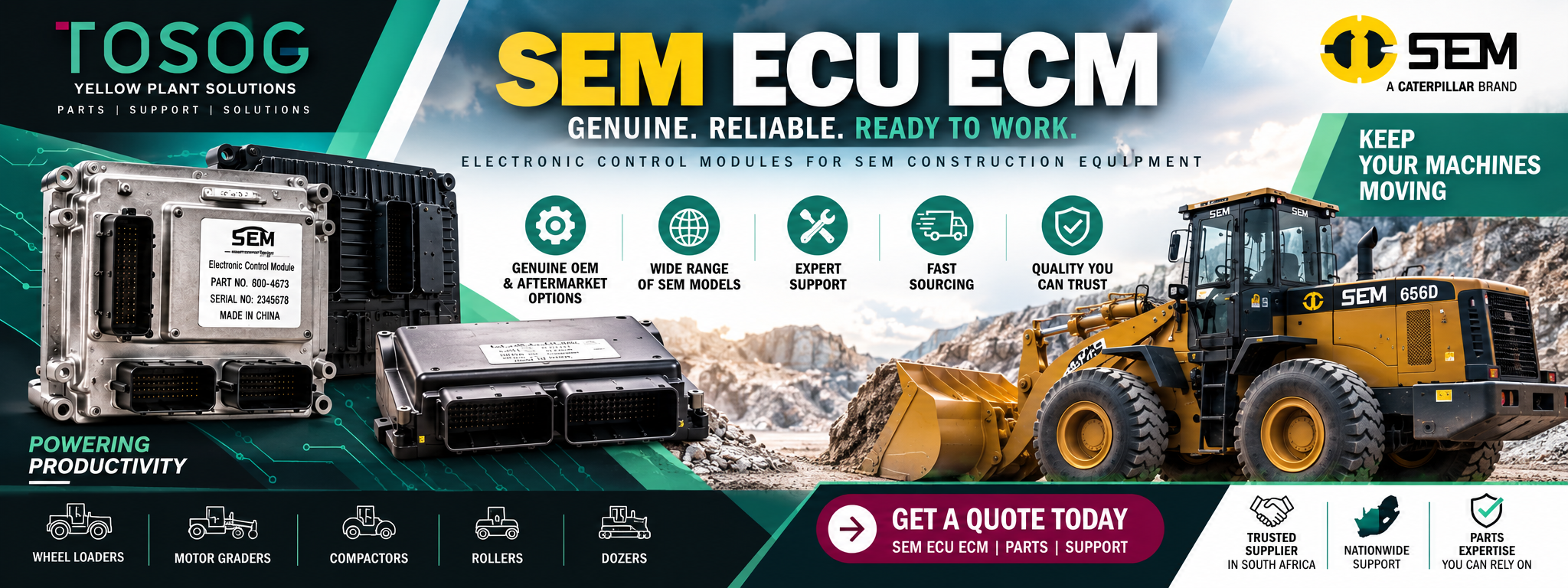 SEM ECU ECM electronic control module for SEM wheel loader – TOSOG South Africa