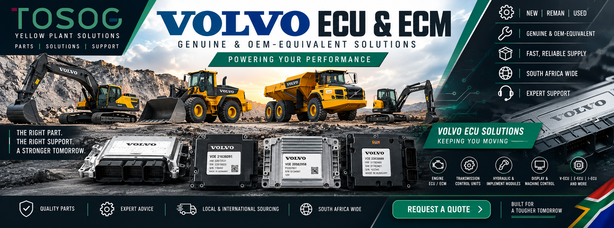 Volvo ECU ECM electronic control unit for construction equipment