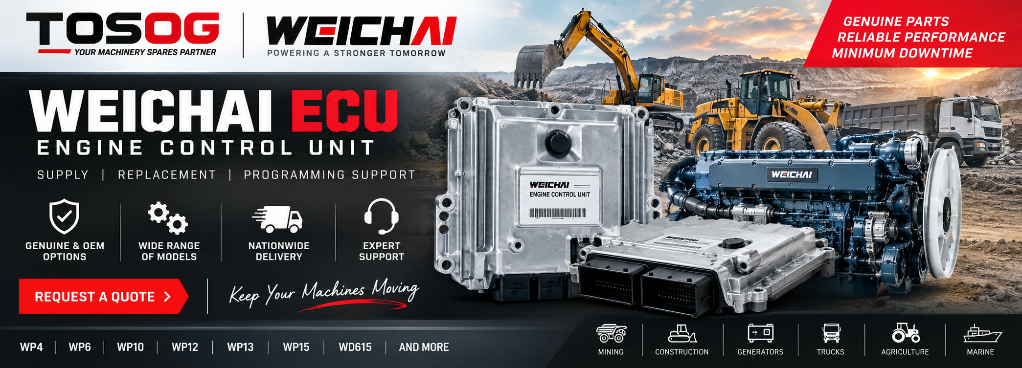 Weichai ECU Engine Control Unit for Sale South Africa