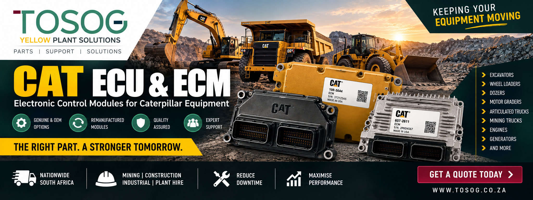 CAT ECM ECU Electronic Control Module for Caterpillar Heavy Equipment – TOSOG South Africa