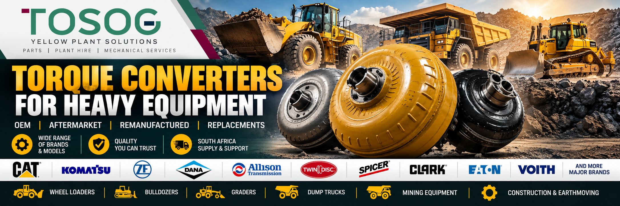 Torque converters for heavy equipment South Africa - TOSOG