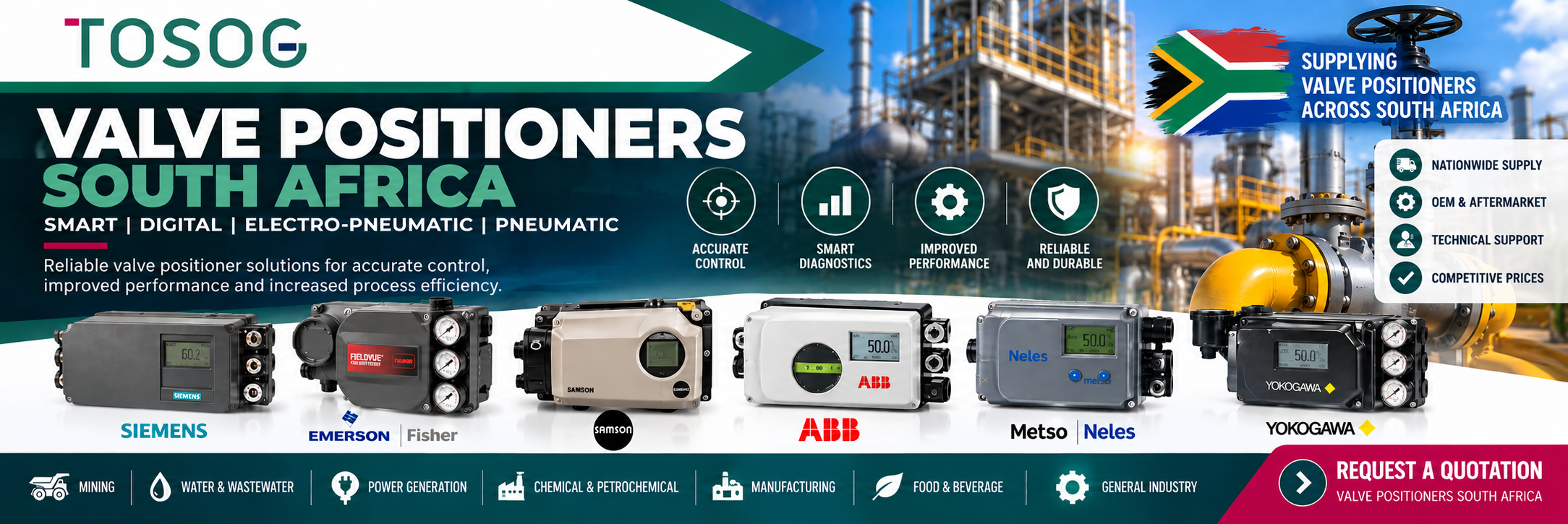 Valve Positioners South Africa – Smart Digital Electro-Pneumatic Valve Positioners