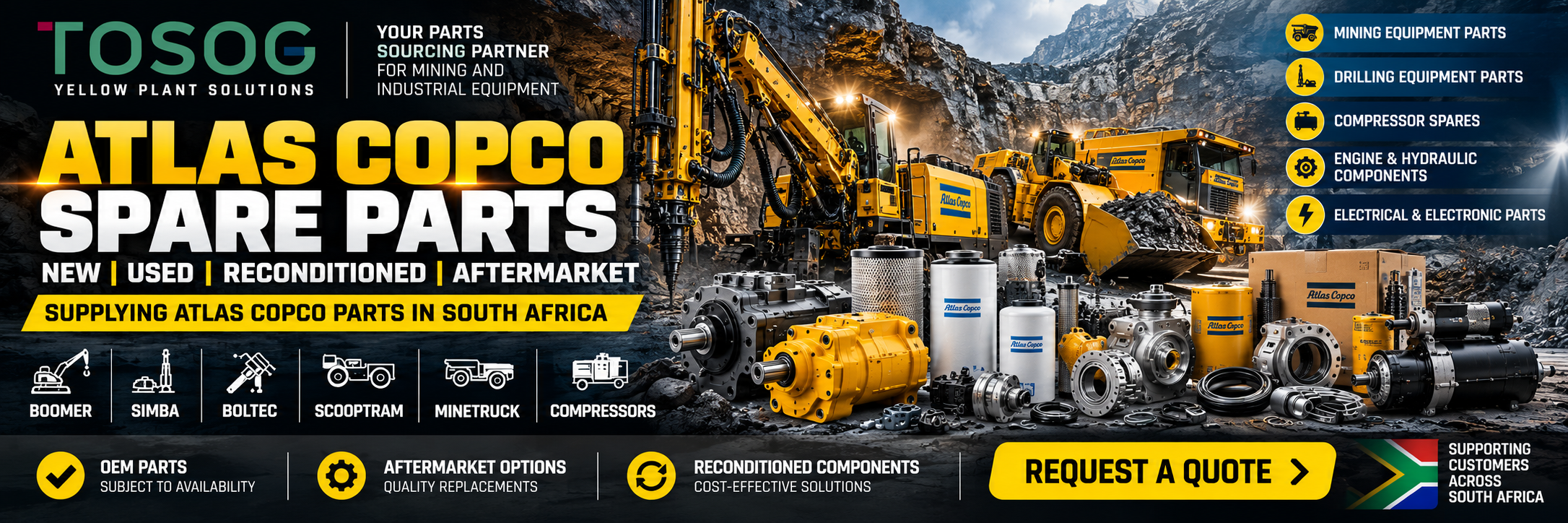 Atlas Copco spare parts South Africa