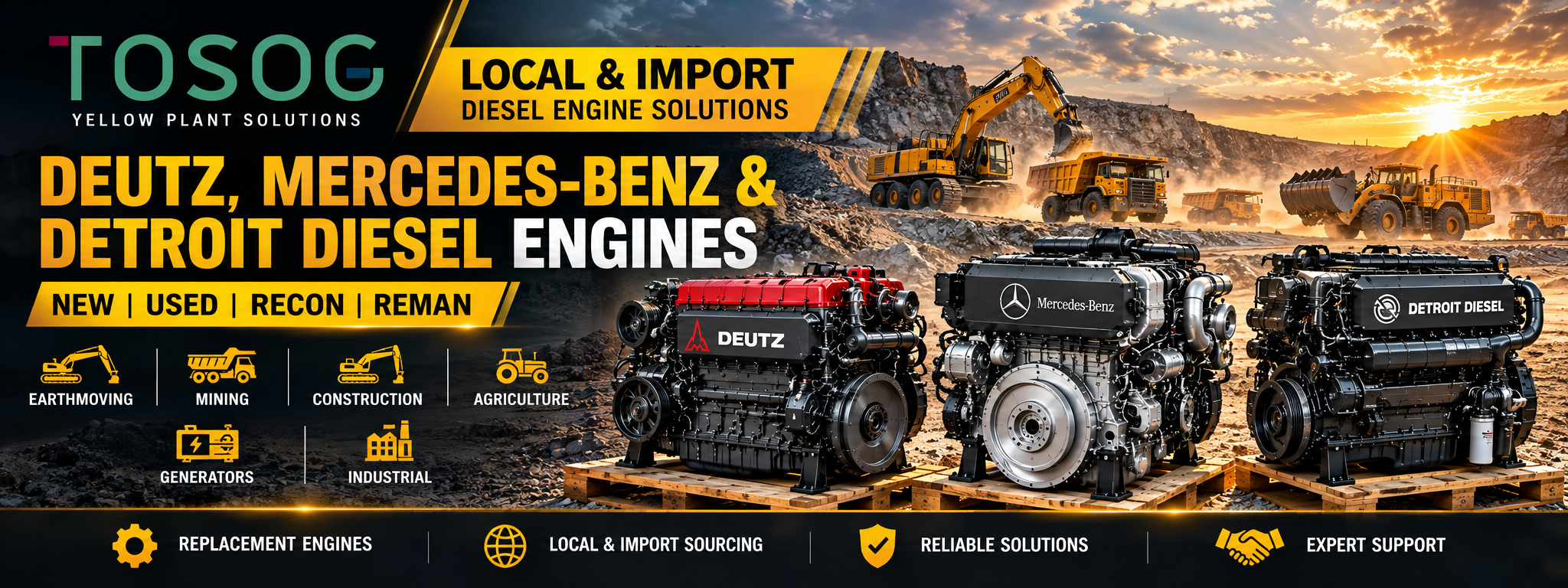 DEUTZ Mercedes-Benz Detroit Diesel engines for sale