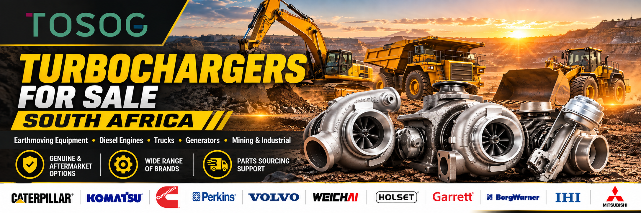 Turbochargers for Sale South Africa | CAT, Komatsu & Cummins